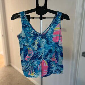 Lilly Pulitzer Sailboat Tank Top! Size Small